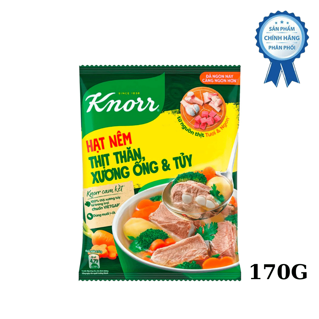 Knorr Hạt nêm thịt thăn xương ống 170gr x 32 gói/thùng