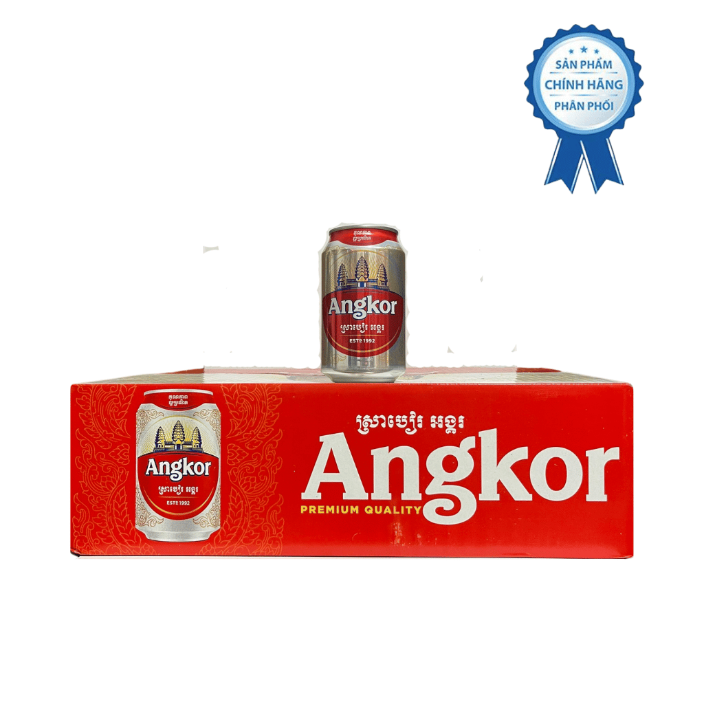 Bia Angkor 5% (Campuchia) 330ml x 24 lon/thùng