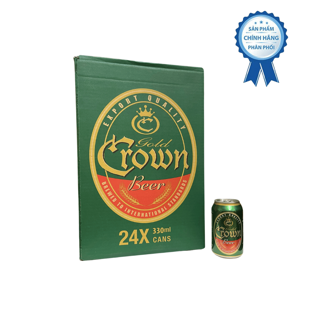 Bia Crown 4.5% (Campuchia) 330ml x 24 lon/thùng